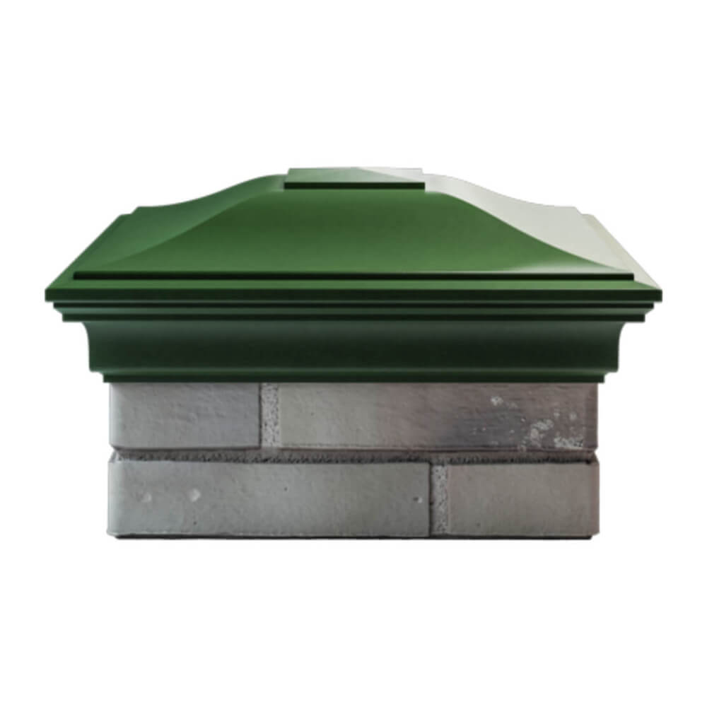 Колпак Zking Монблан Зеленый на столб 1.5х1.5 еврокирпича 0.7НФ (355х355мм) Белгород фото
