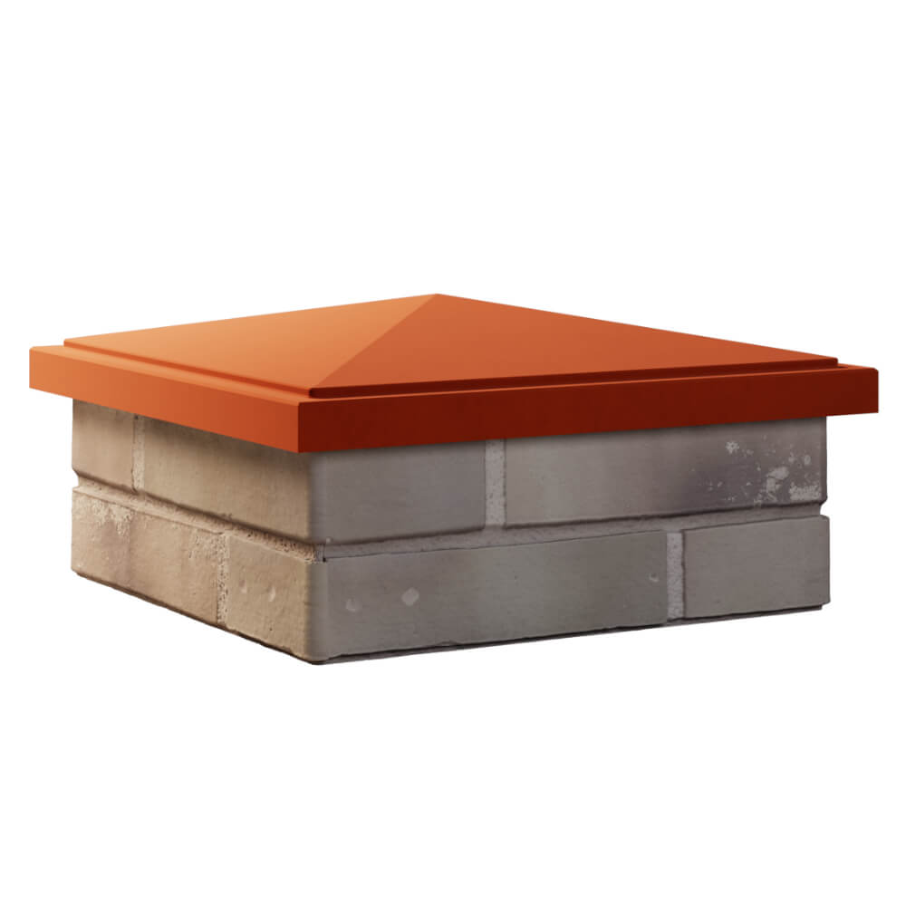 Колпак Zking БонаМоно Красный на столб 1.5х1.5 кирпича (385х385, 400х400мм) в Белгороде фото