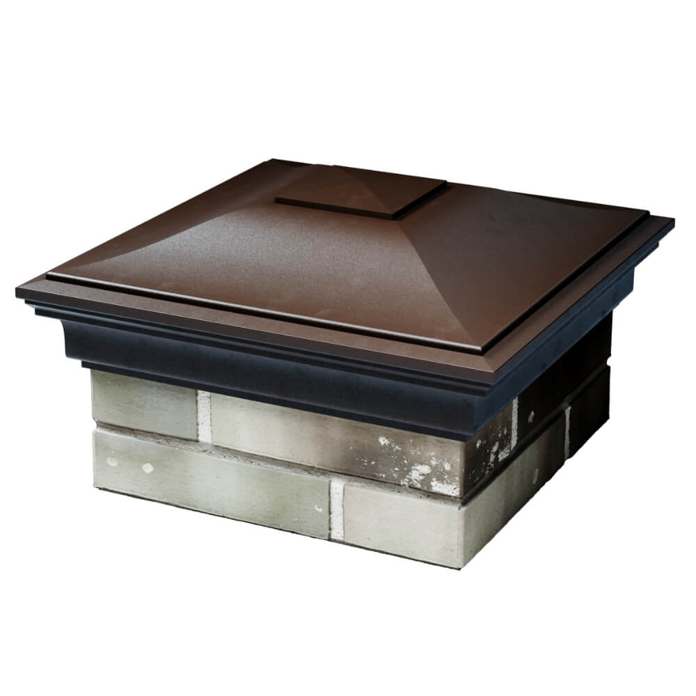 Колпак Zking Монблан Коричневый на столб 1.5х1.5 кирпича (385х385мм) в Белгороде фото