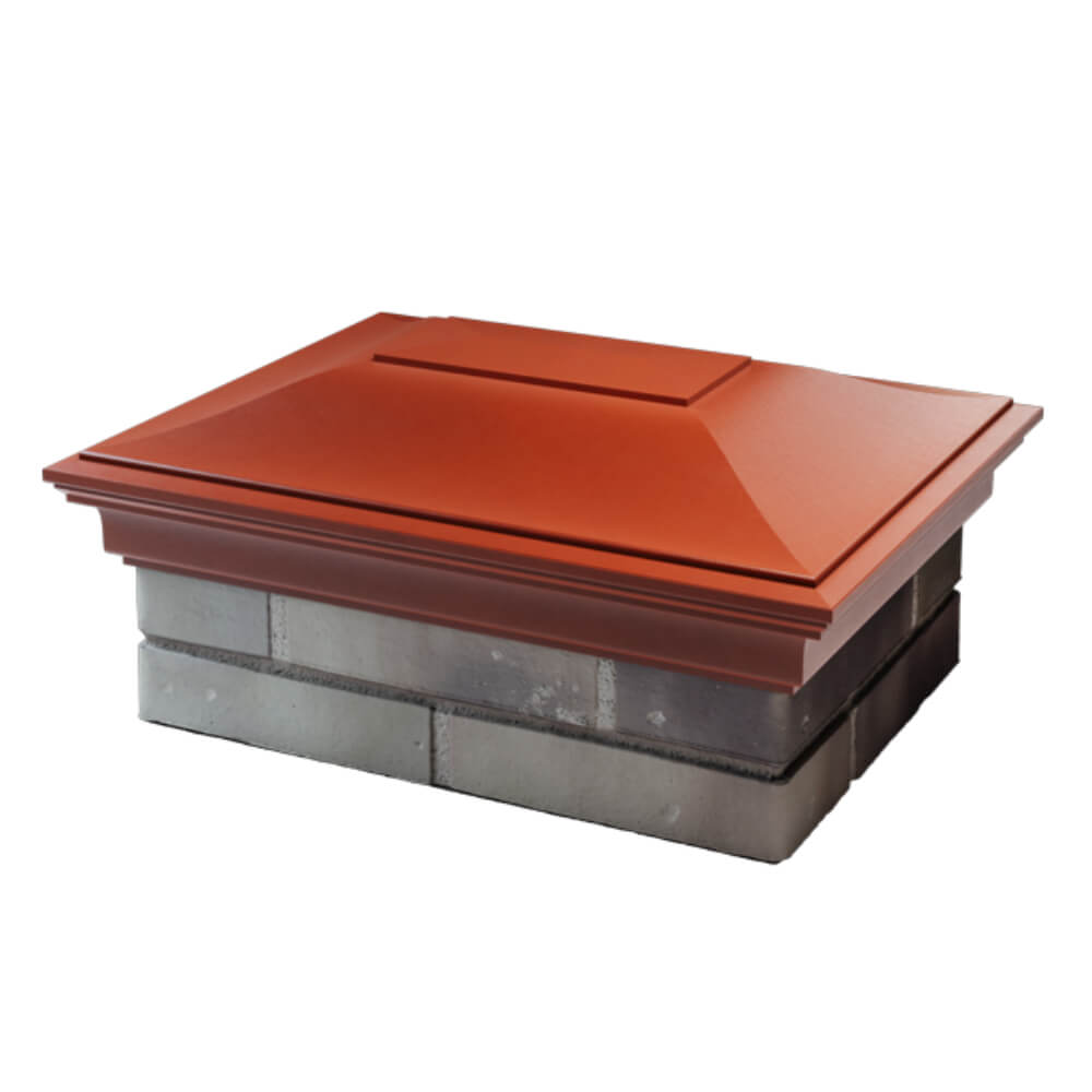 Колпак Zking Монблан Красный на столб 2х1.5 кирпича (515х385мм) в Белгороде фото