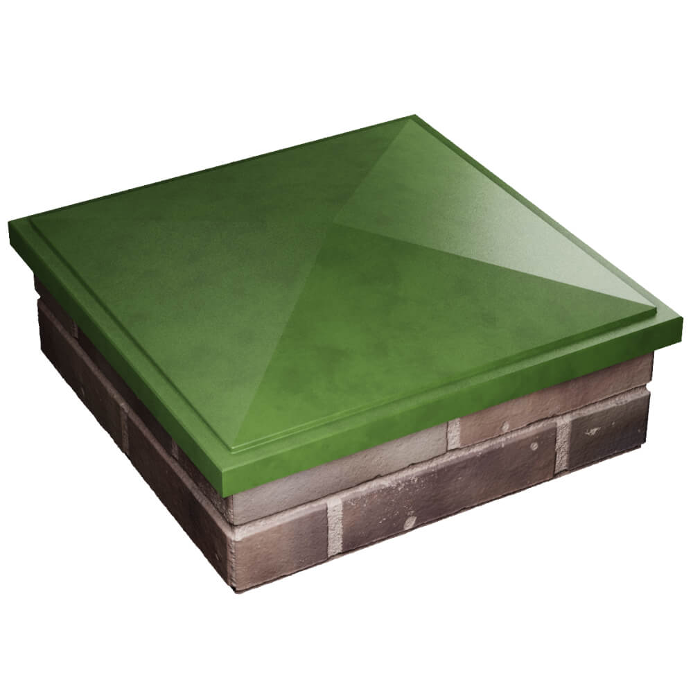 Колпак Zking БонаМоно Зеленый на столб 2х2 кирпича (515х515, 530х530мм) в Белгороде фото