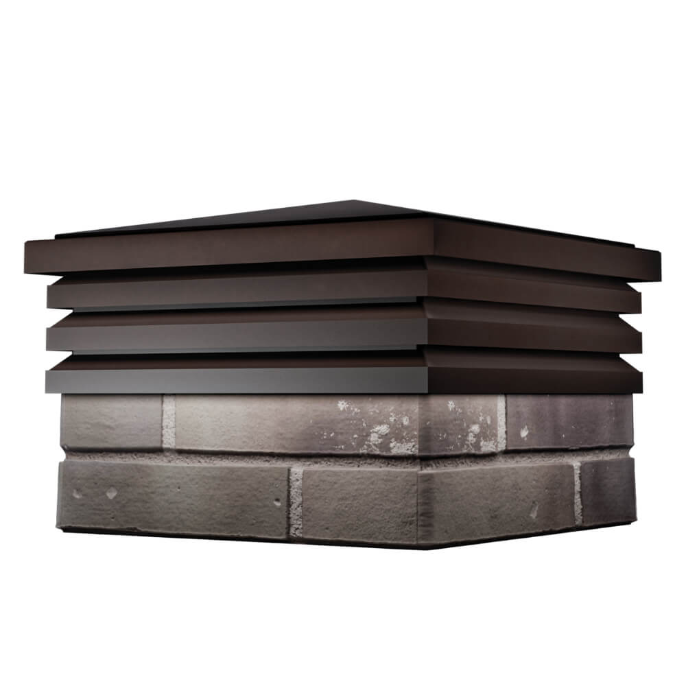 Колпак Zking Бона ХайТек Коричневый на столб 1.5х1.5 кирпича (385х385мм) в Белгороде фото