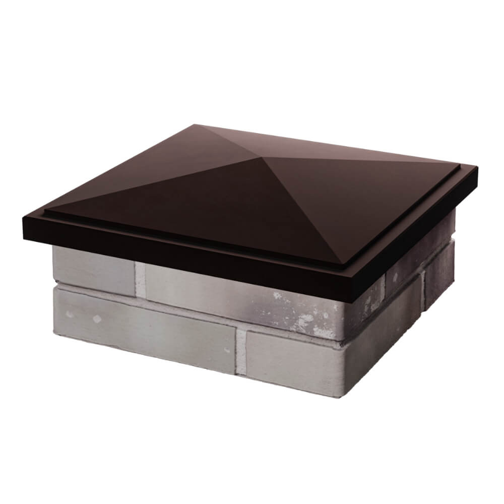 Колпак Zking БонаМоно Коричневый на столб 1.5х1.5 кирпича (385х385, 400х400мм) в Белгороде фото