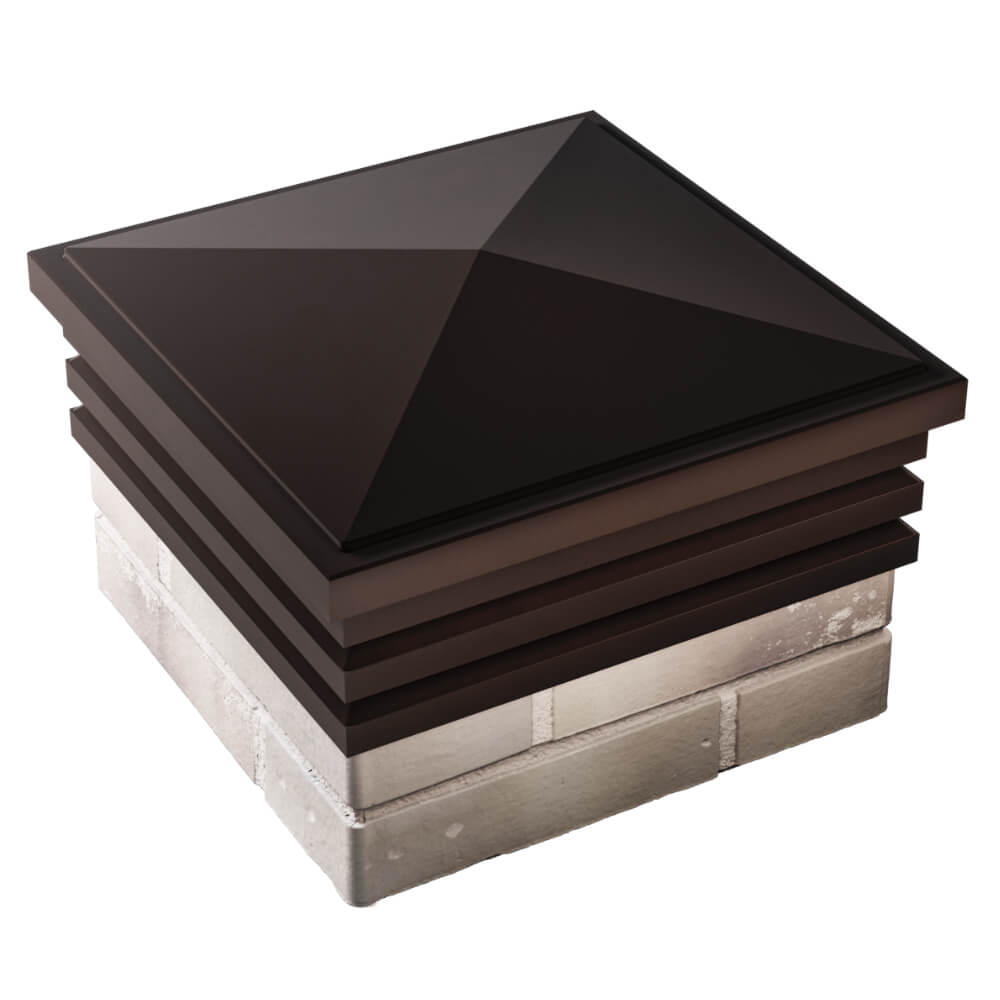 Колпак Zking Бона ХайТек Коричневый на столб 1.5х1.5 кирпича (385х385мм) в Белгороде фото