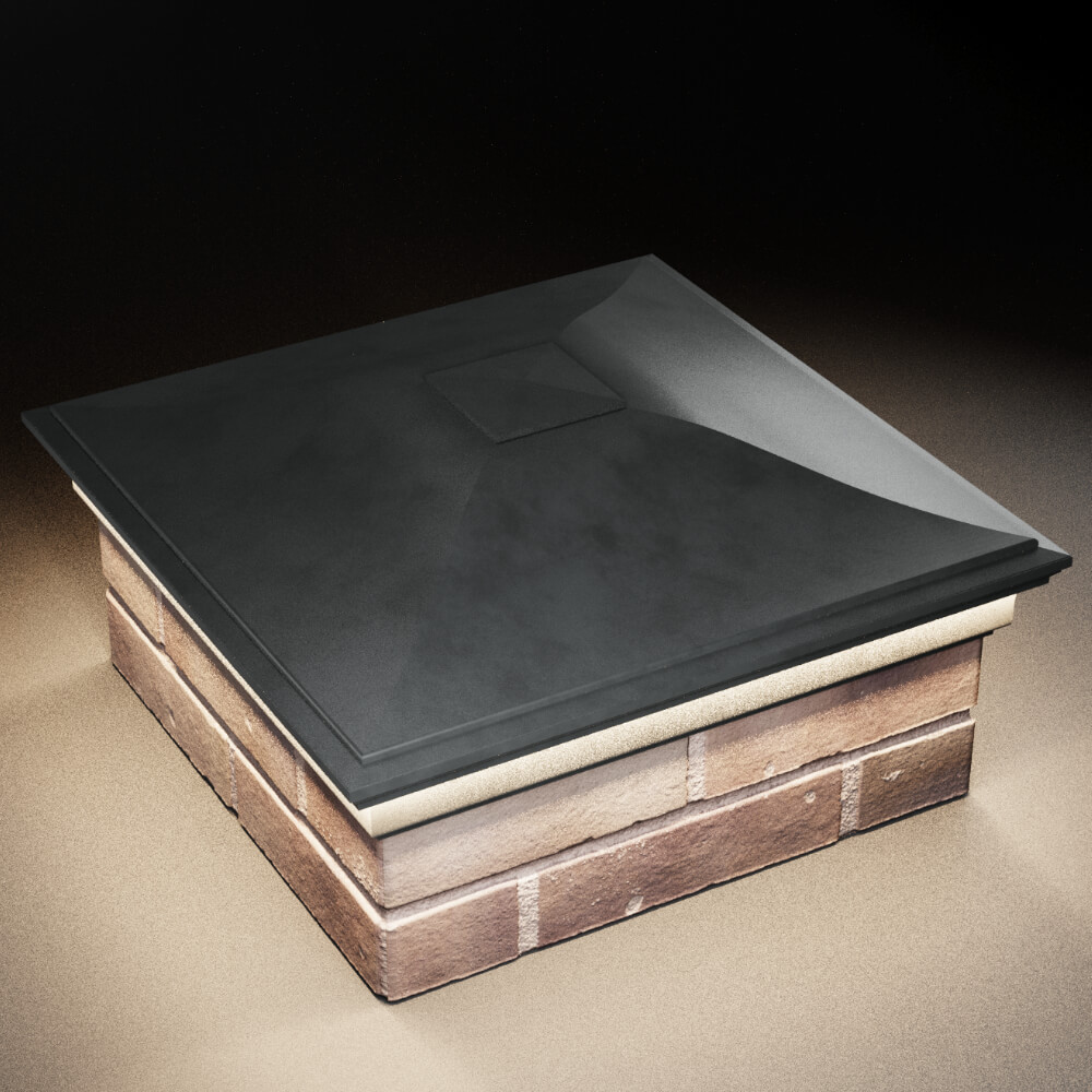 Колпак Zking Монблан Серый на столб 2х2 кирпича (515х515мм) c подсветкой в Белгороде фото