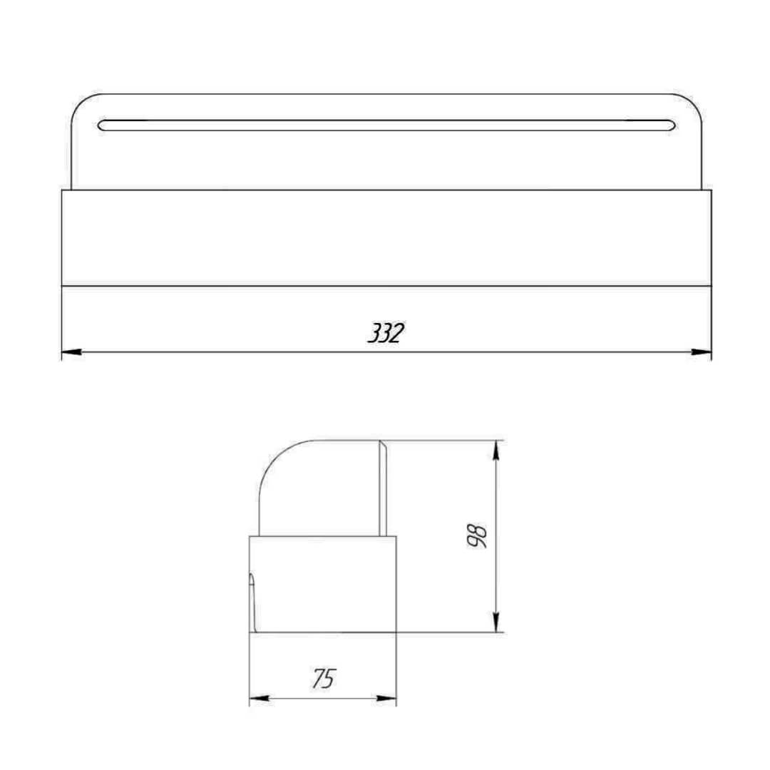 LED Светильник для шаговой плиты STONE Графитовый Серый 330х75х98мм в Белгороде фото