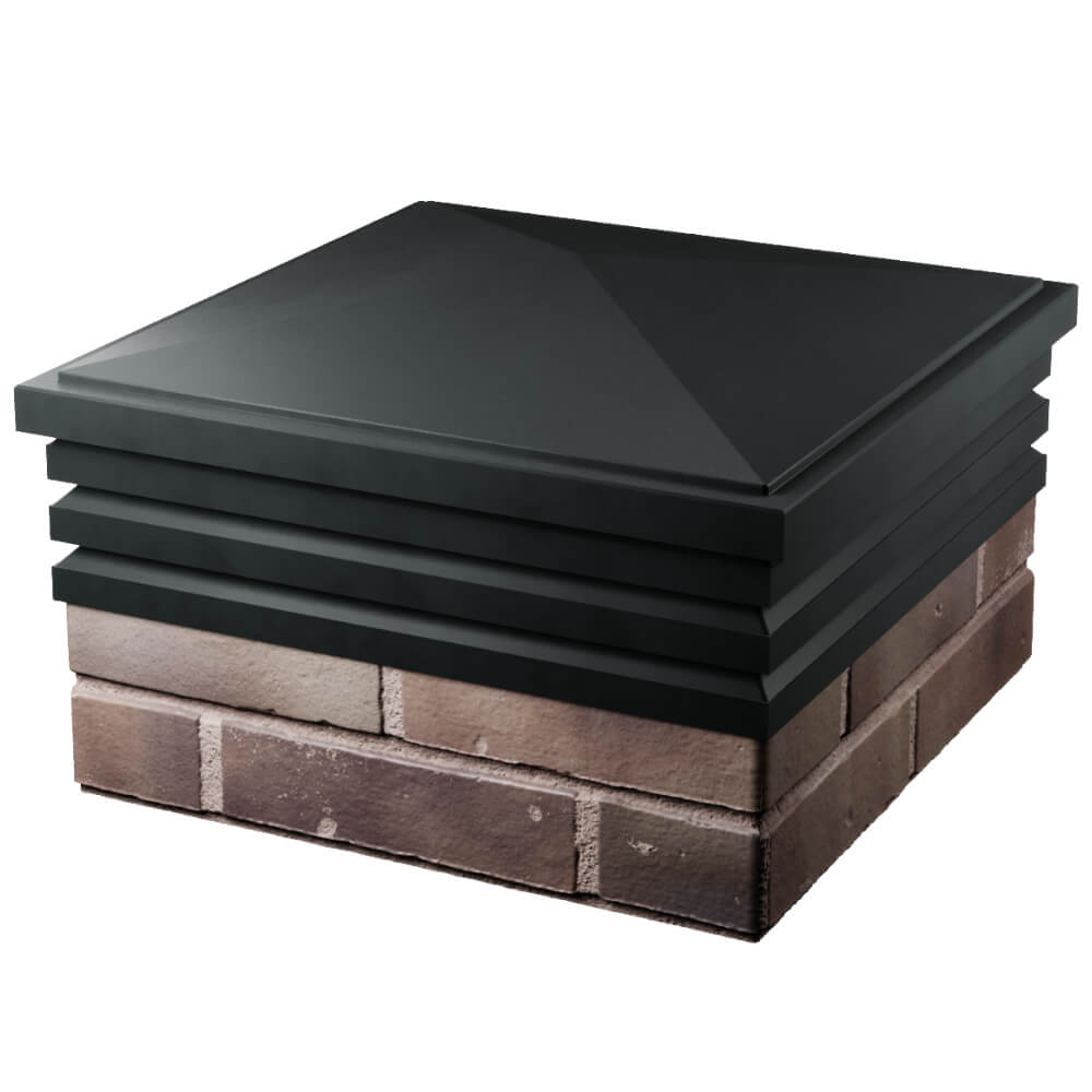 Колпак Zking Бона ХайТек Черный на столб 2х2 кирпича (513х513мм) в Белгороде фото