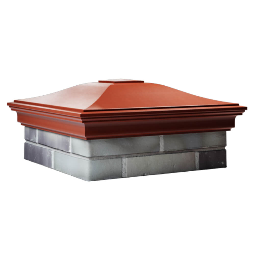 Колпак Zking Монблан Красный на столб 2х2 кирпича (515х515мм) в Белгороде фото