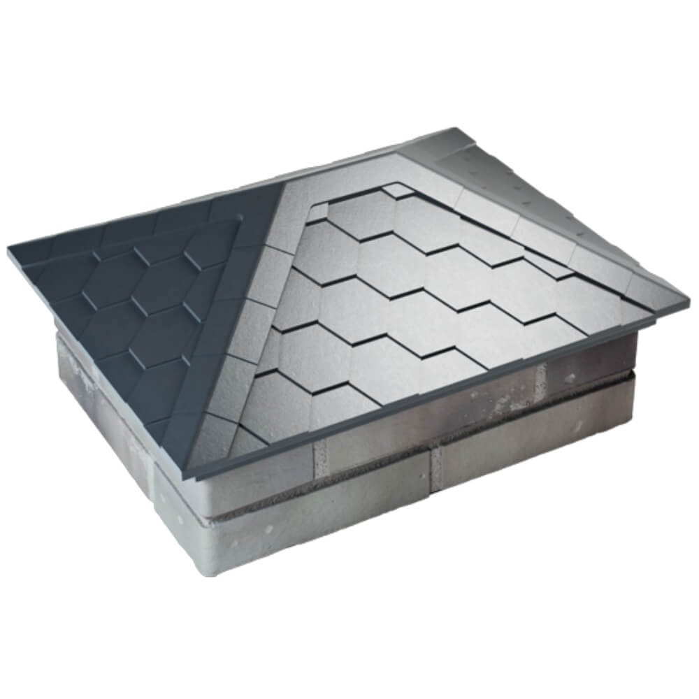 Колпак Zking Эверест Серый на столб 2х1.5 кирпича (520х390мм) Белгород фото