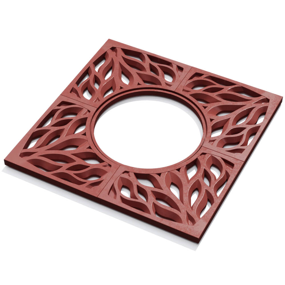 Приствольная решетка для дерева ZKING CRUST 1.2х1.2м Красная в Белгороде фото