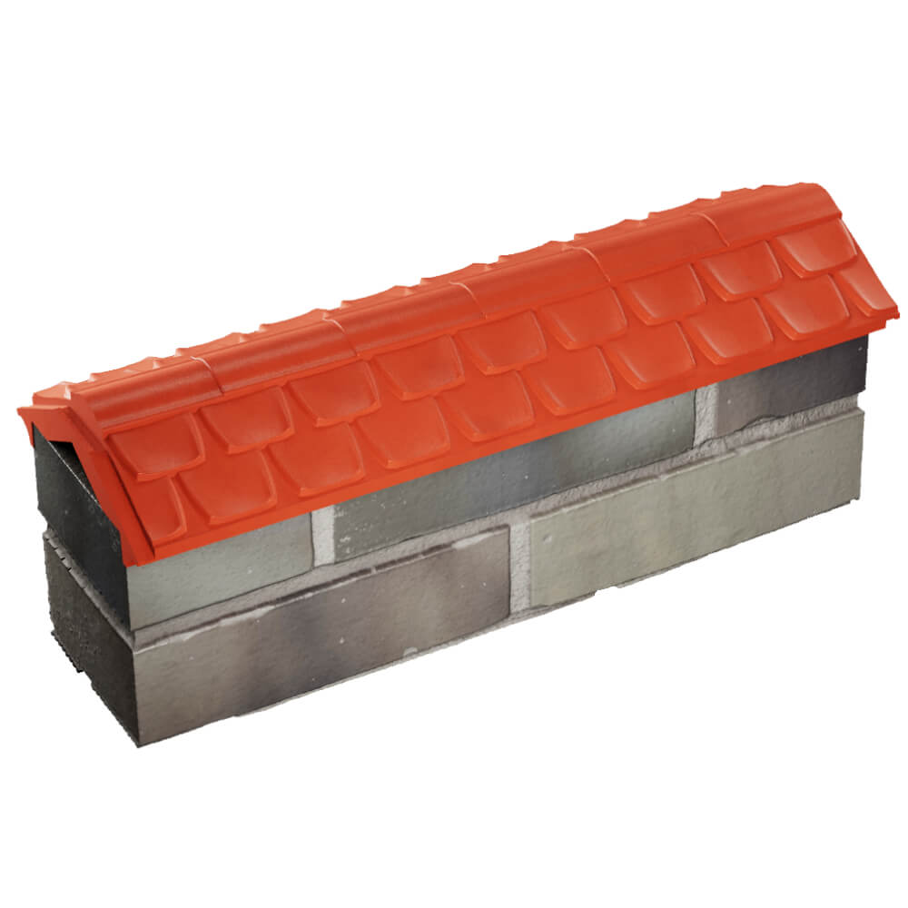 Парапет Zking Эльбрус Красный с посадкой на 0.5 кирпича (130мм) в Белгороде фото