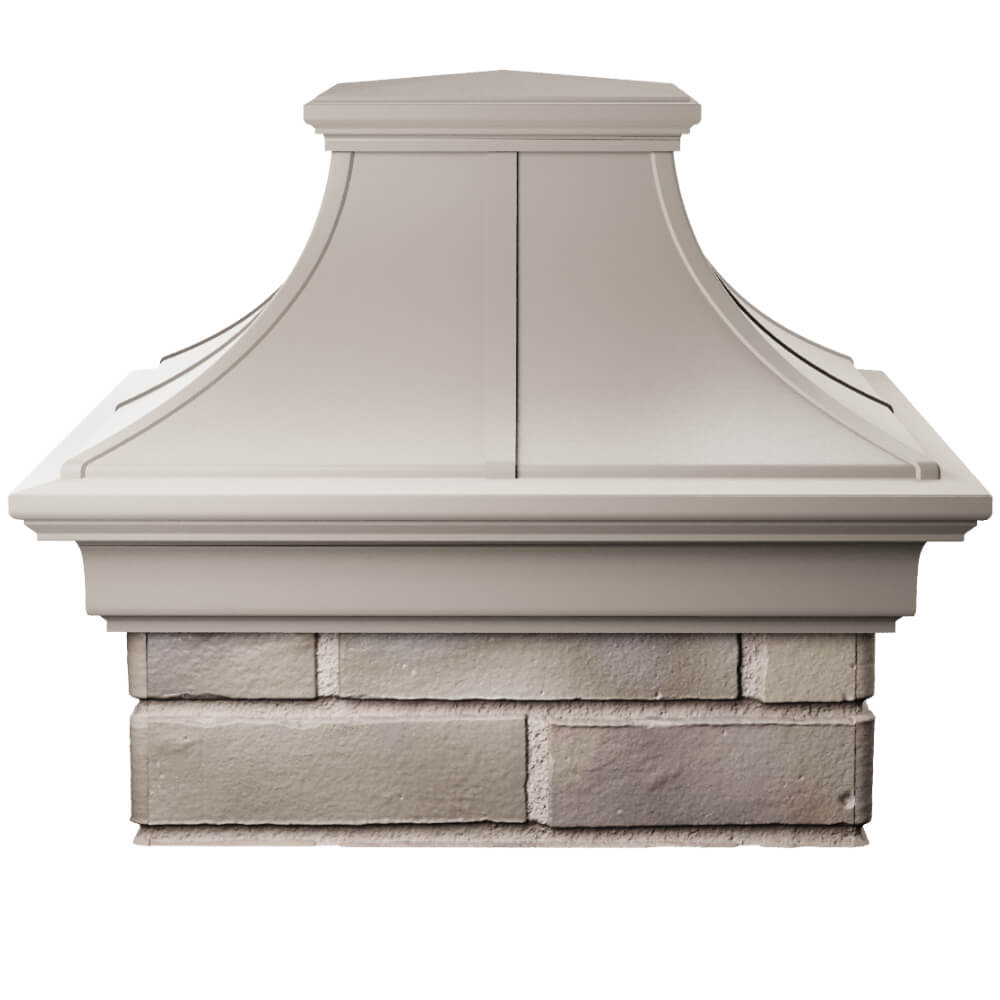 Колпак Zking Монблан Премиум Бежевый на столб 1.5х1.5 кирпича (385х385мм) Белгород фото