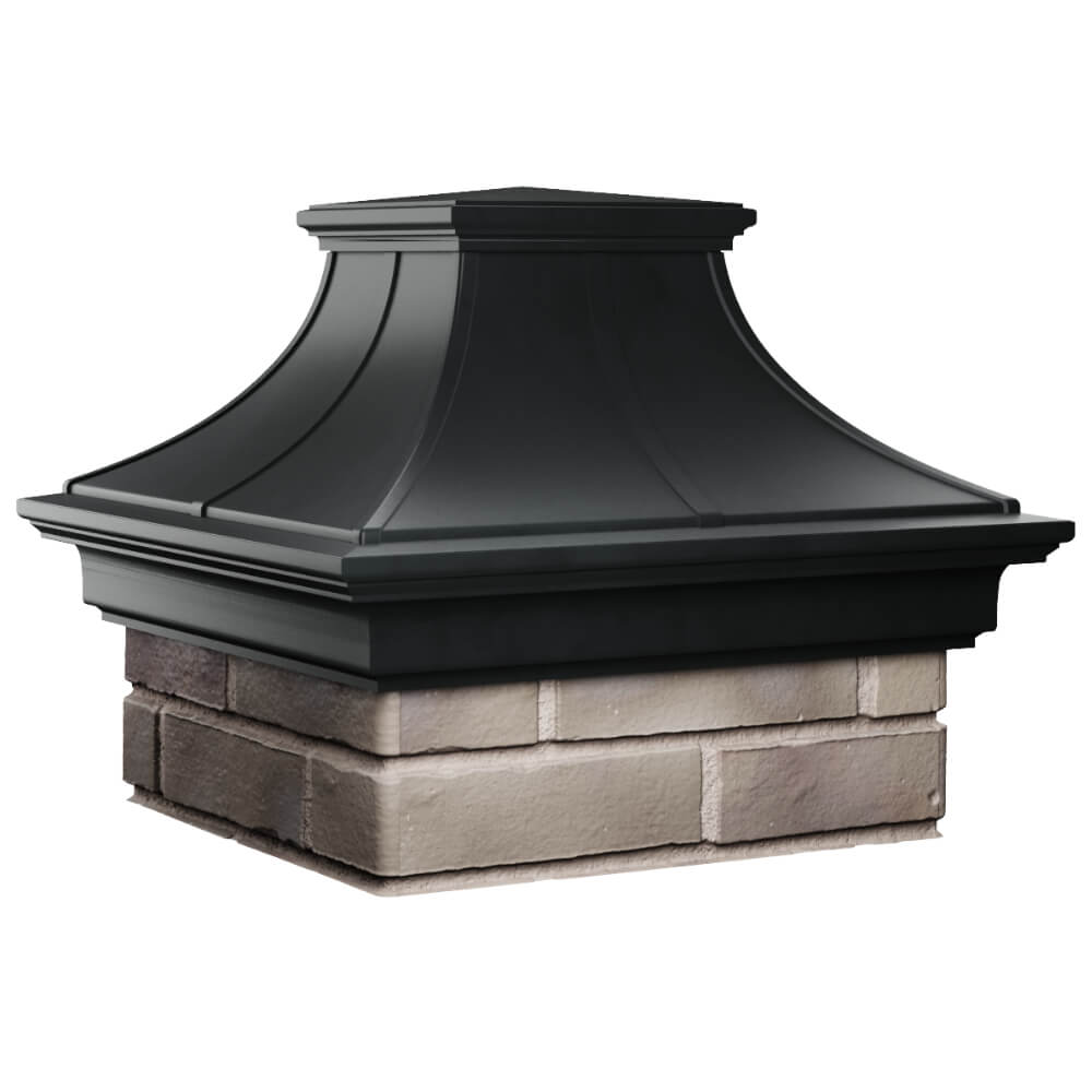 Колпак Zking Монблан Премиум Черный на столб 1.5х1.5 кирпича (385х385мм) в Белгороде фото