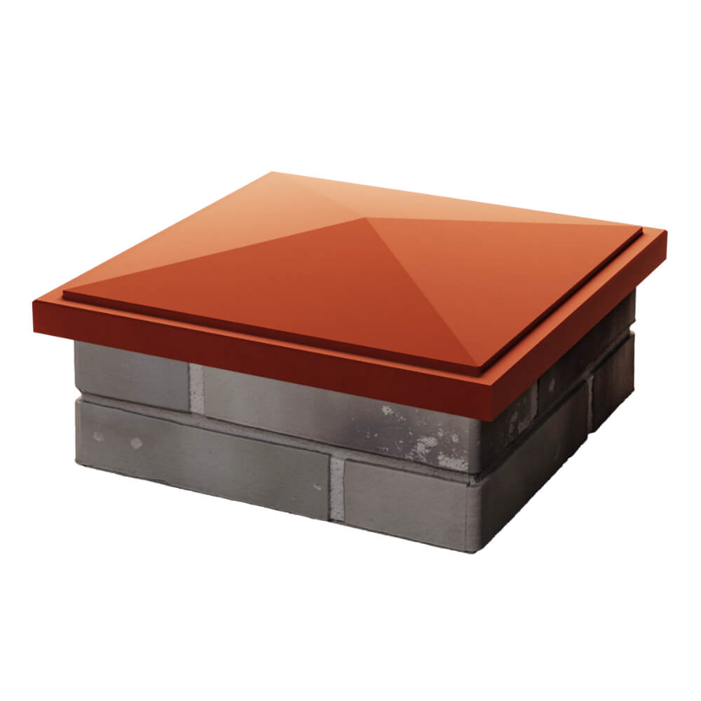 Колпак Zking БонаМоно Красный на столб 1.5х1.5 кирпича (385х385, 400х400мм) в Белгороде фото