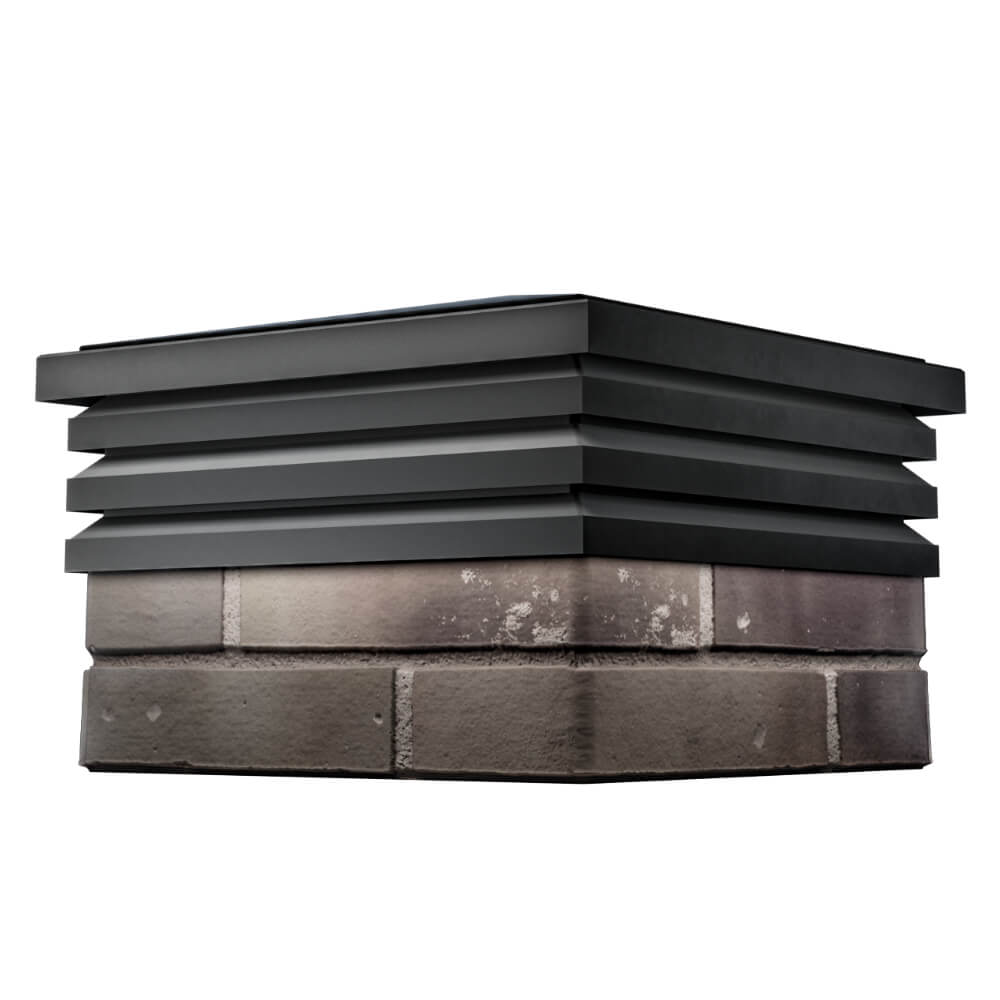 Колпак Zking Бона ХайТек Черный на столб 1.5х1.5 кирпича (385х385мм) в Белгороде фото