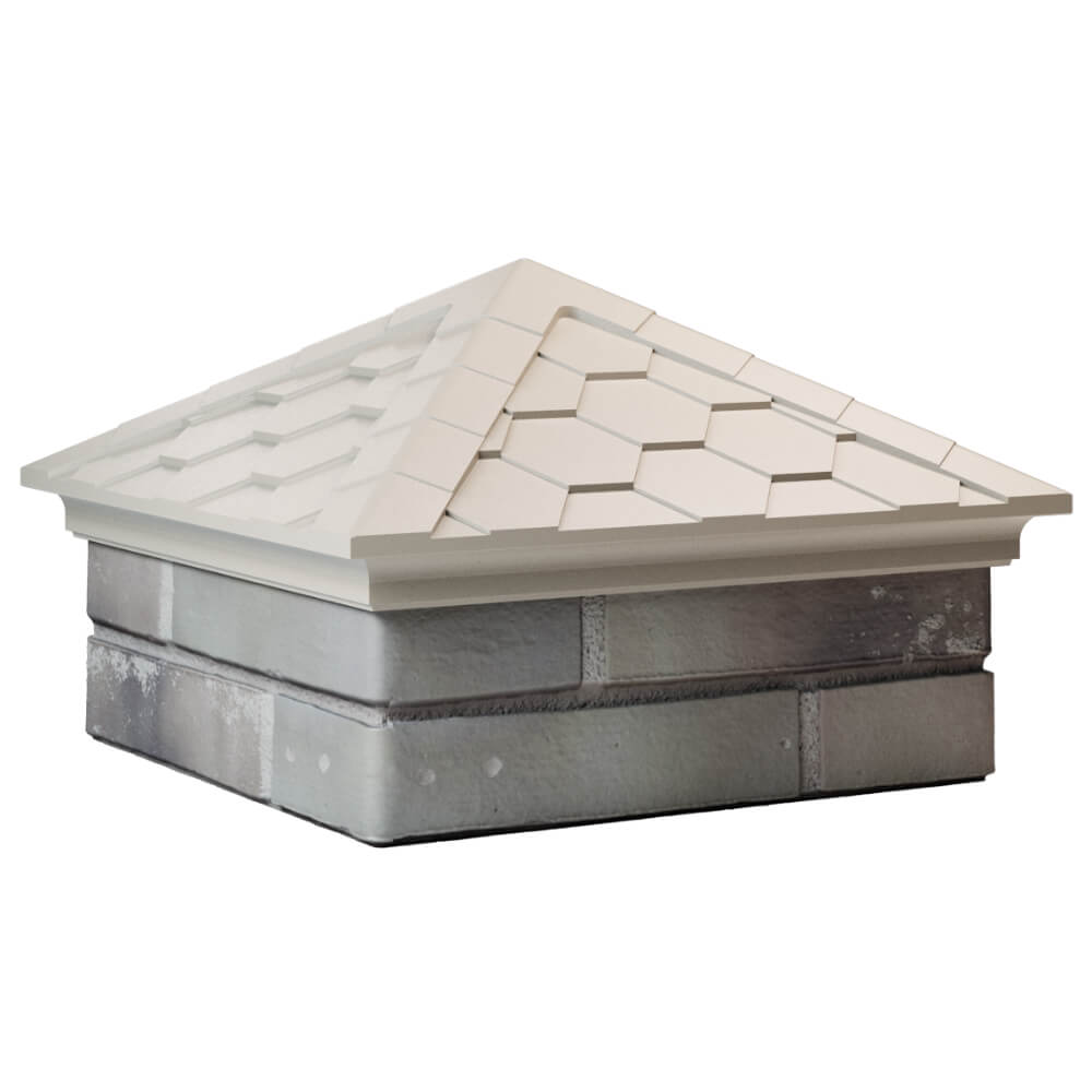 Колпак Zking Эверест Бежевый на столб 1.5х1.5 кирпича (390х390мм) в Белгороде фото