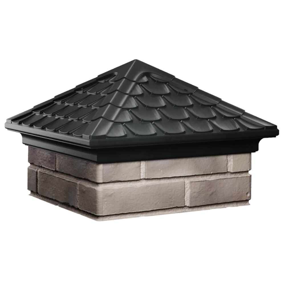 Колпак Zking Эльбрус Черный на столб 1.5х1.5 кирпича (385х385мм) в Белгороде фото