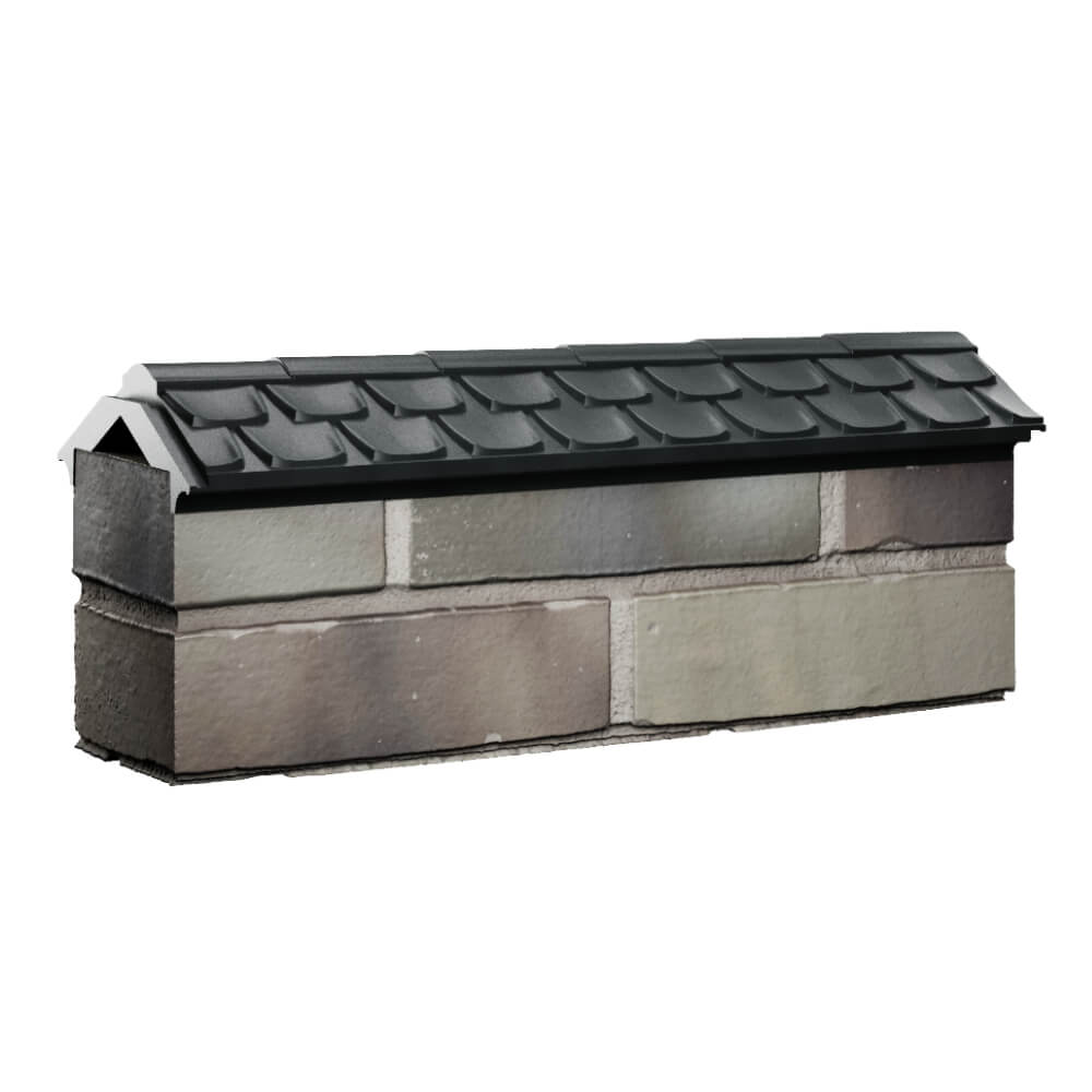 Парапет Zking Эльбрус Черный с посадкой на 0.5 кирпича (130мм) Белгород фото