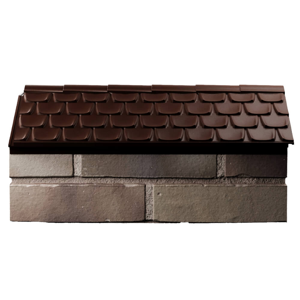 Парапет Zking Эльбрус Коричневый с посадкой на 1 кирпич (255мм) в Белгороде фото