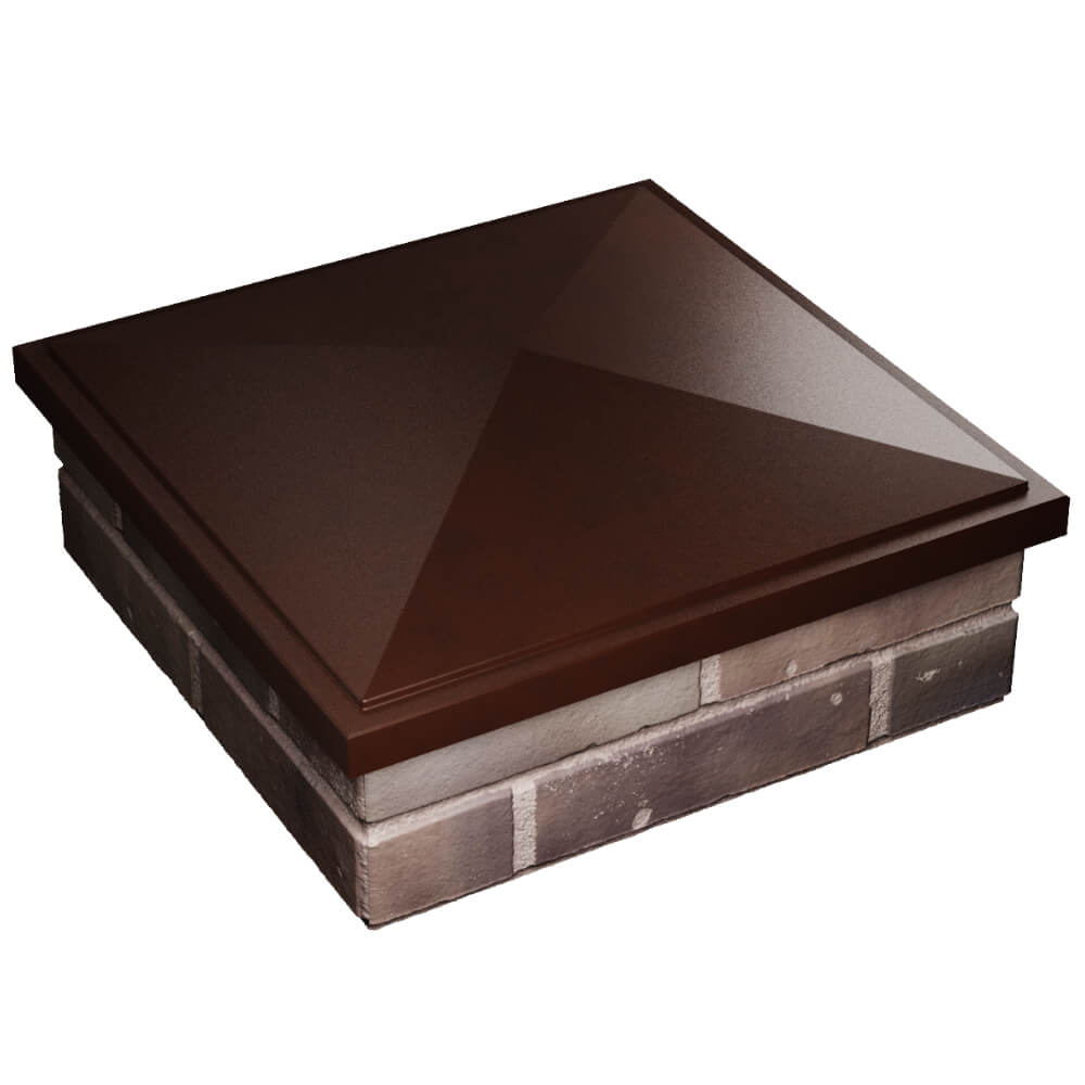 Колпак Zking БонаМоно Коричневый на столб 2х2 кирпича (515х515, 530х530мм) в Белгороде фото