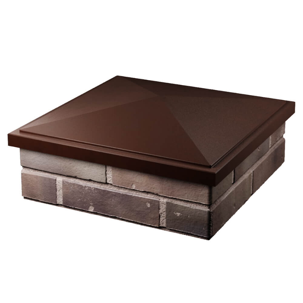 Колпак Zking БонаМоно Коричневый на столб 2х2 кирпича (515х515, 530х530мм) в Белгороде фото