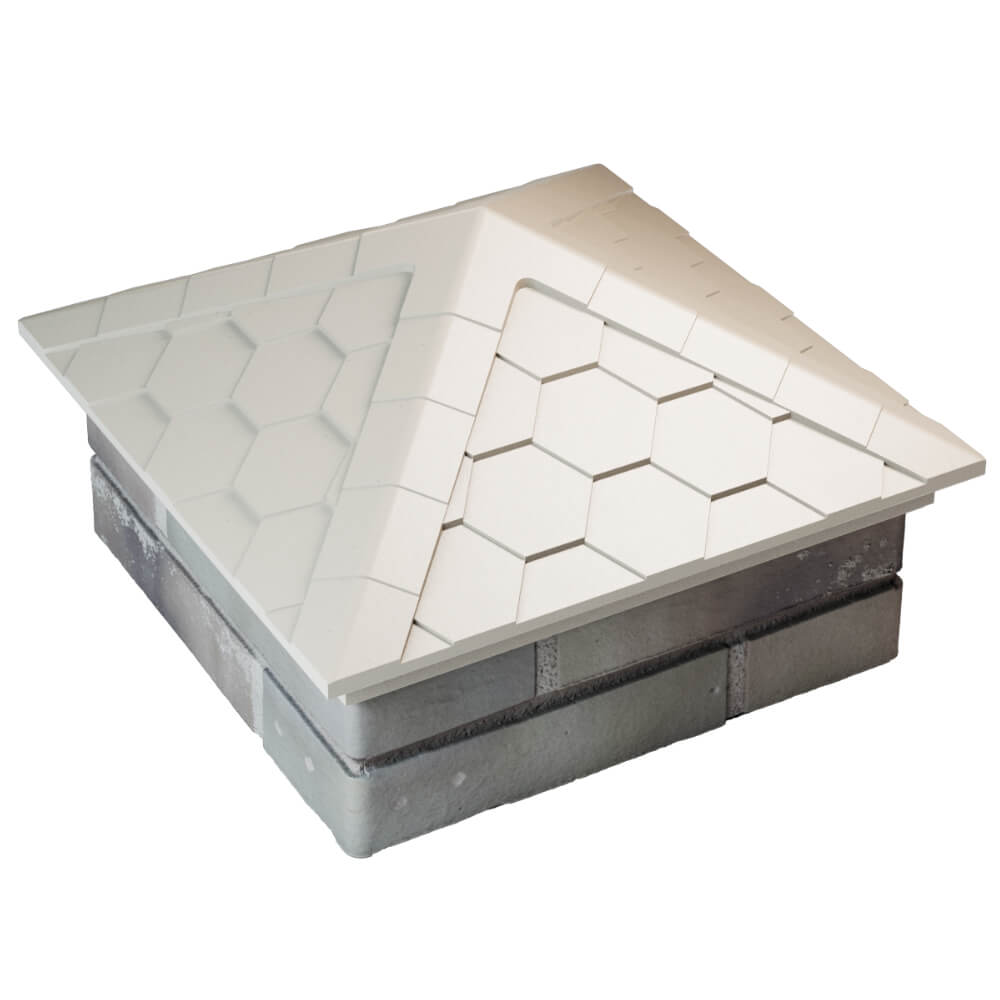 Колпак Zking Эверест Бежевый на столб 1.5х1.5 кирпича (390х390мм) в Белгороде фото