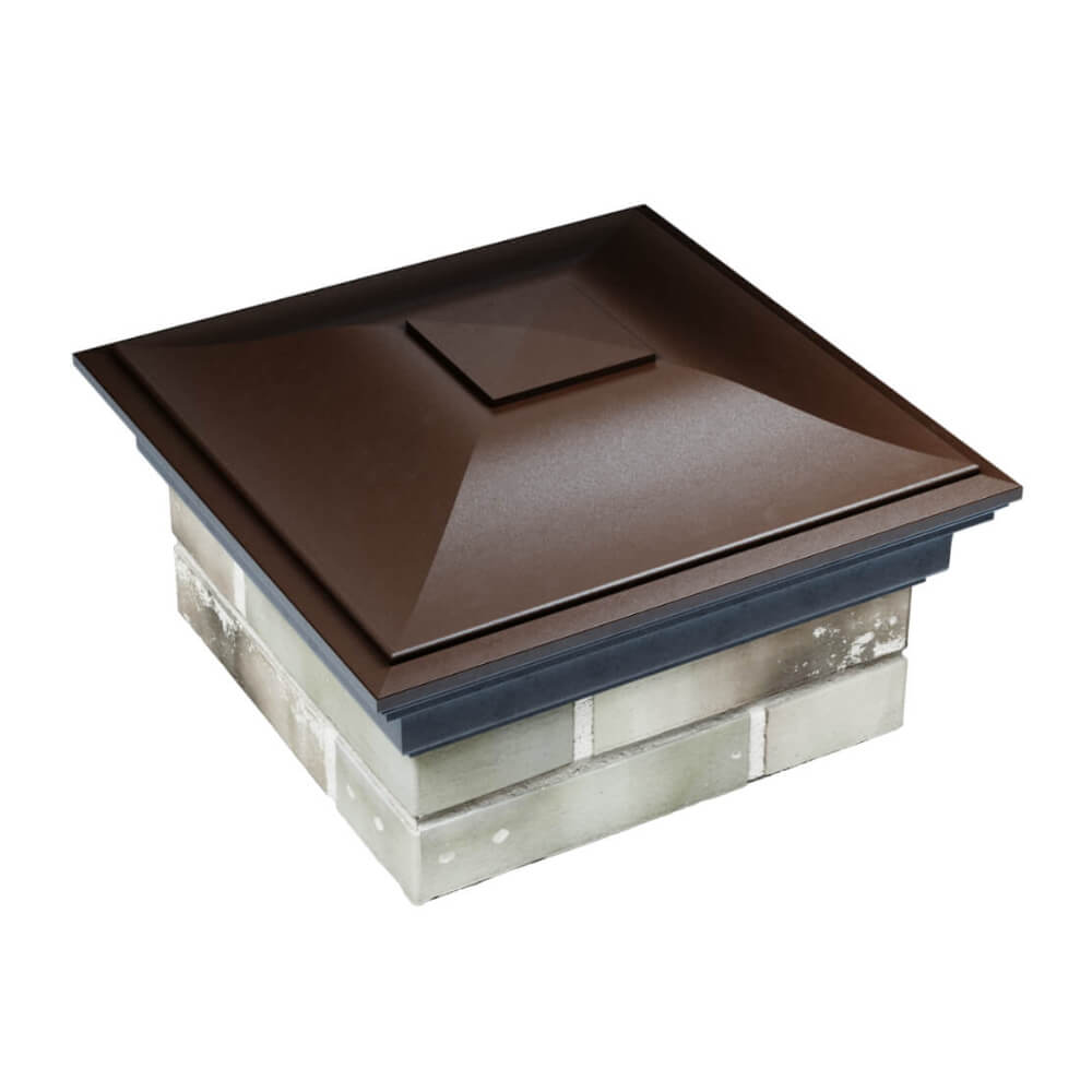 Колпак Zking Монблан Коричневый на столб 1.5х1.5 еврокирпича 0.7НФ (355х355мм) в Белгороде фото