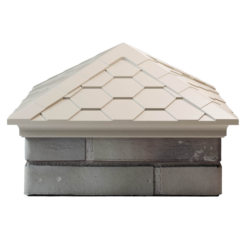 Колпак Zking Эверест Бежевый на столб 1.5х1.5 кирпича (390х390мм) Белгород фото