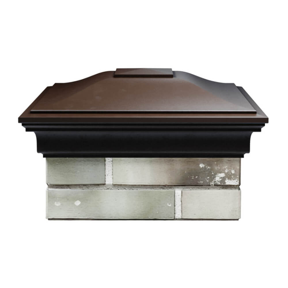 Колпак Zking Монблан Коричневый на столб 1.5х1.5 еврокирпича 0.7НФ (355х355мм) Белгород фото