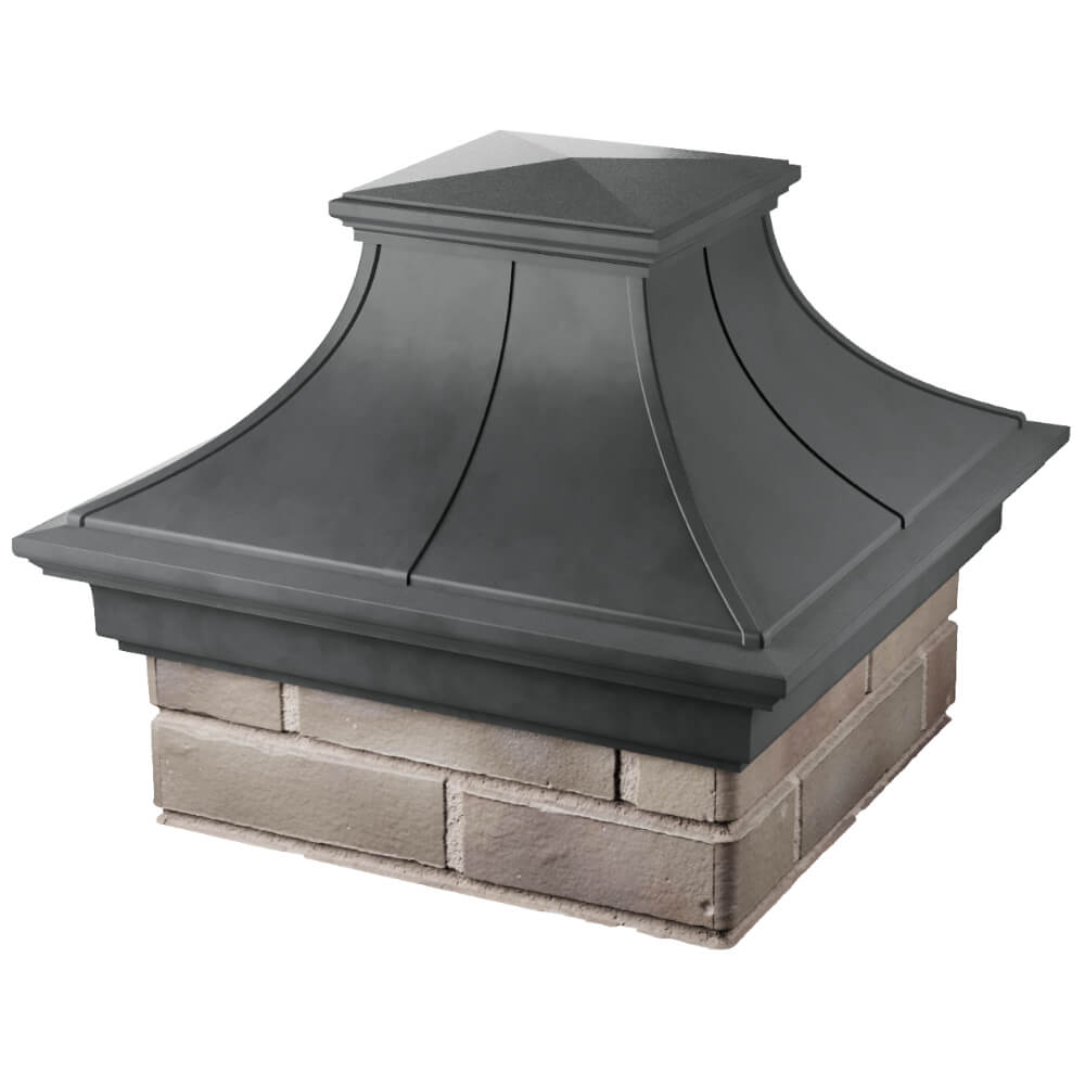 Колпак Zking Монблан Премиум Серый на столб 1.5х1.5 кирпича (385х385мм) в Белгороде фото
