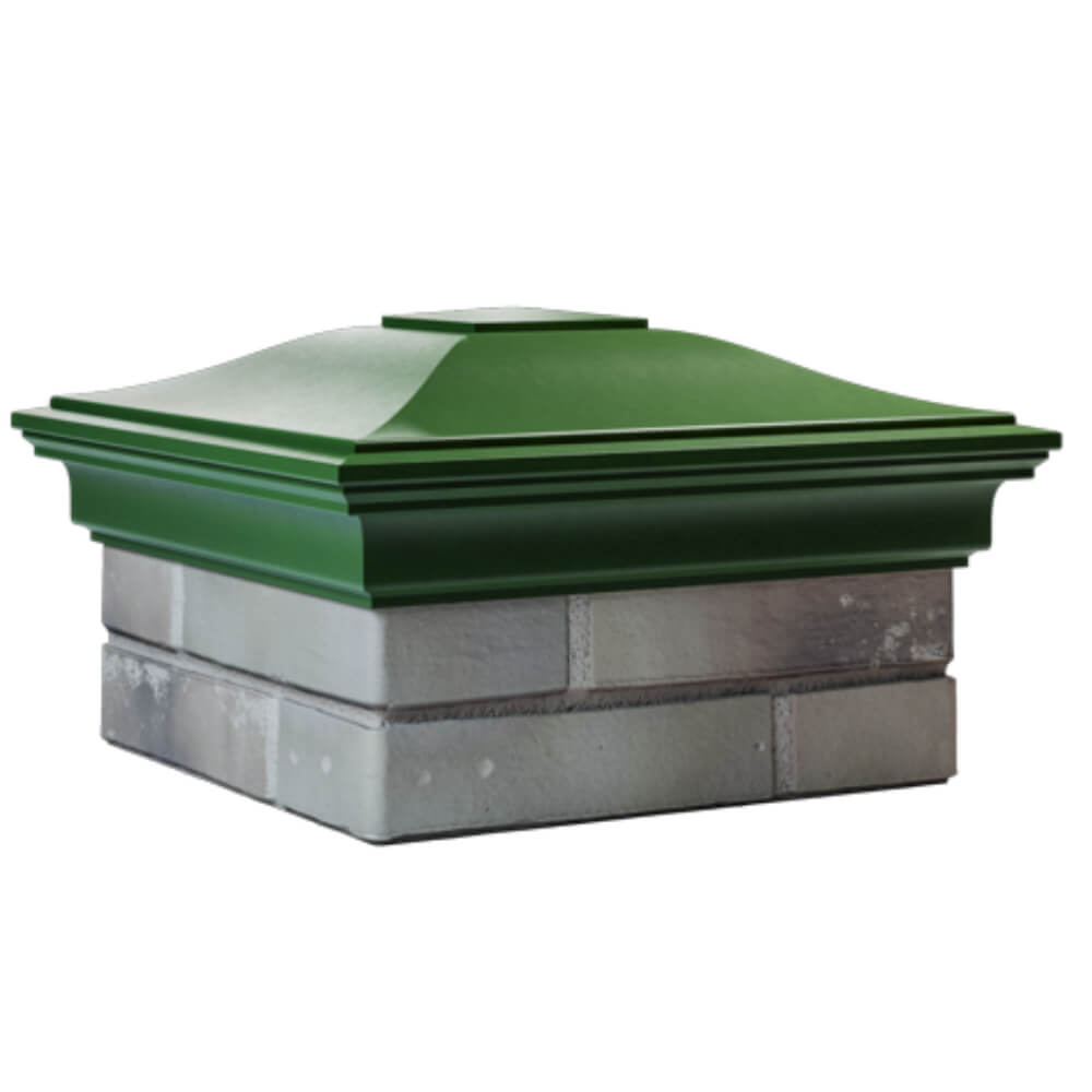 Колпак Zking Монблан Зеленый на столб 1.5х1.5 кирпича (385х385мм) в Белгороде фото