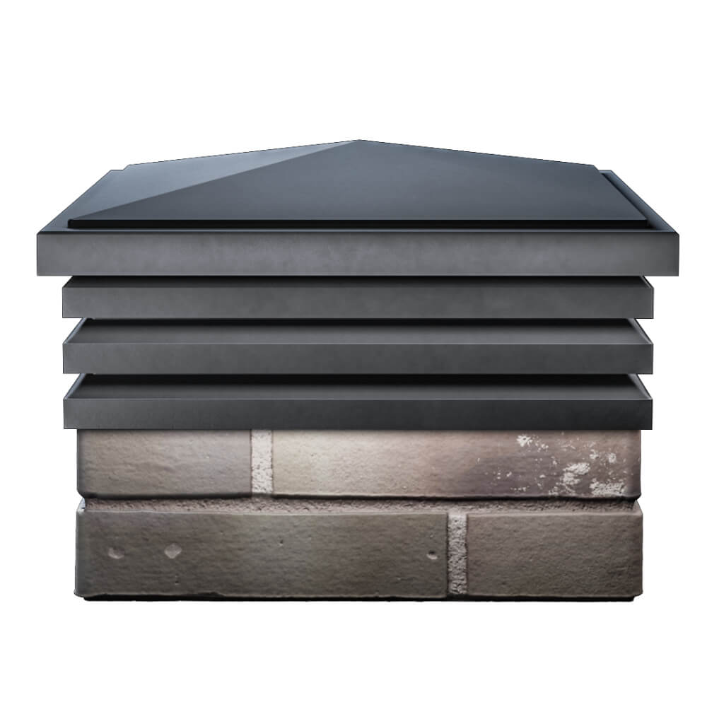 Колпак Zking Бона ХайТек Серый на столб 1.5х1.5 кирпича (385х385мм) Белгород фото