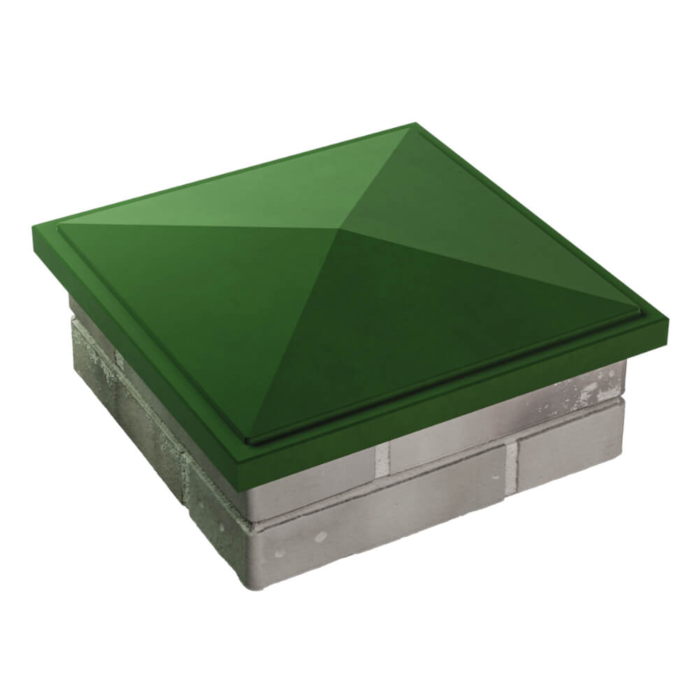 Колпак Zking БонаМоно Зеленый на столб 1.5х1.5 кирпича (385х385, 400х400мм) в Белгороде фото