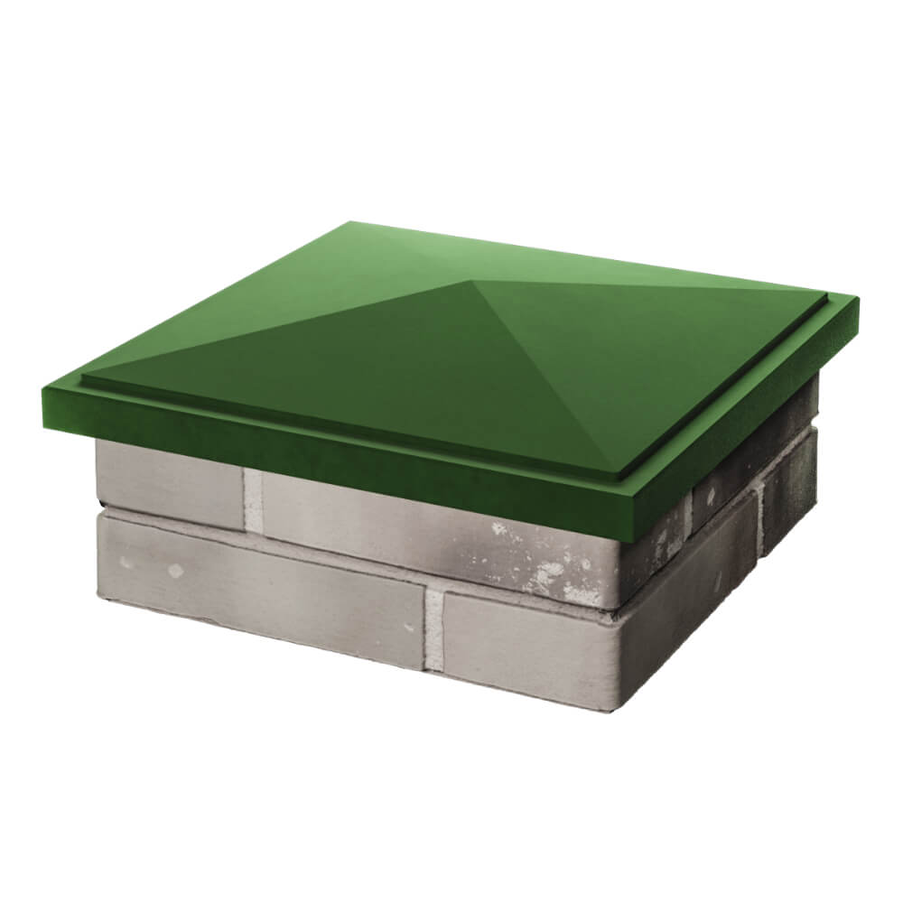 Колпак Zking БонаМоно Зеленый на столб 1.5х1.5 кирпича (385х385, 400х400мм) в Белгороде фото