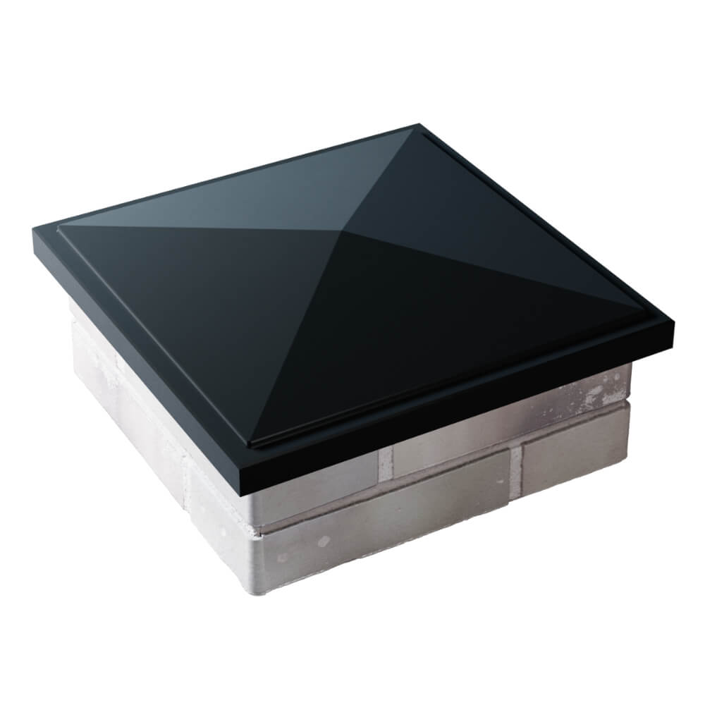 Колпак Zking БонаМоно Черный на столб 1.5х1.5 кирпича (385х385, 400х400мм) в Белгороде фото