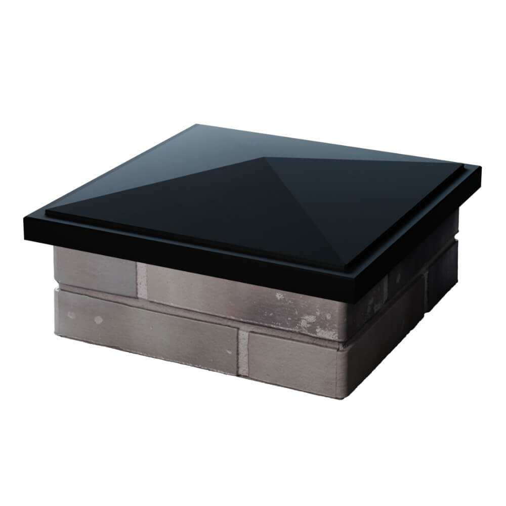 Колпак Zking БонаМоно Черный на столб 1.5х1.5 кирпича (385х385, 400х400мм) в Белгороде фото