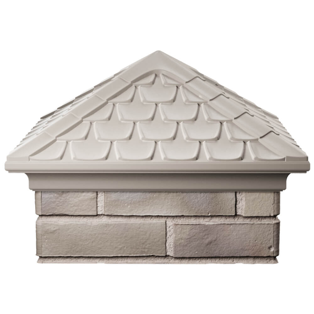 Колпак Zking Эльбрус Бежевый на столб 1.5х1.5 кирпича (385х385мм) Белгород фото