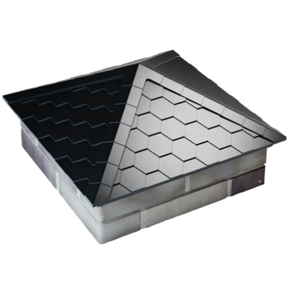 Колпак Zking Эверест Черный на столб 2х2 кирпича (535х535мм) Белгород фото