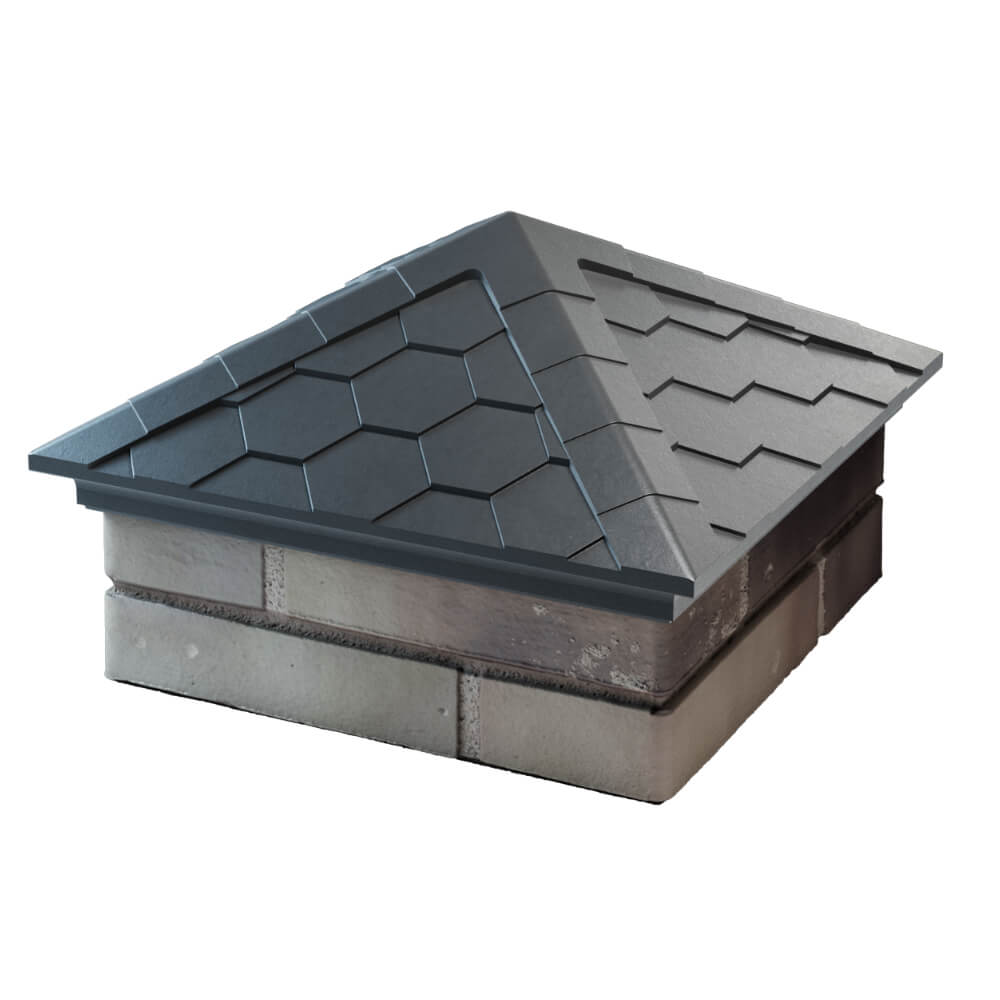 Колпак Zking Эверест Серый на столб 1.5х1.5 кирпича (390х390мм) в Белгороде фото