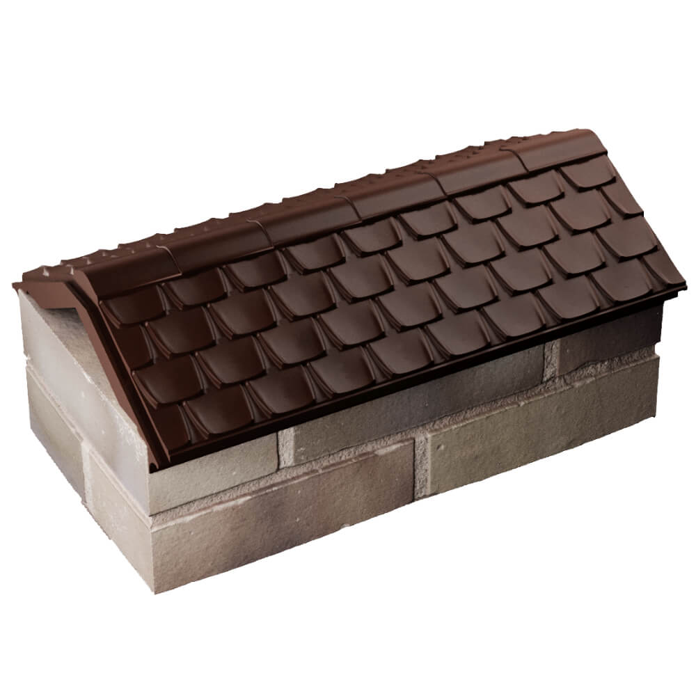 Парапет Zking Эльбрус Коричневый с посадкой на 1 кирпич (255мм) в Белгороде фото