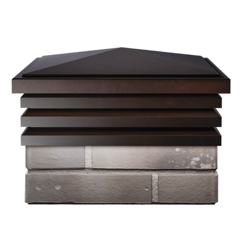 Колпак Zking Бона ХайТек Коричневый на столб 1.5х1.5 кирпича (385х385мм) Белгород фото