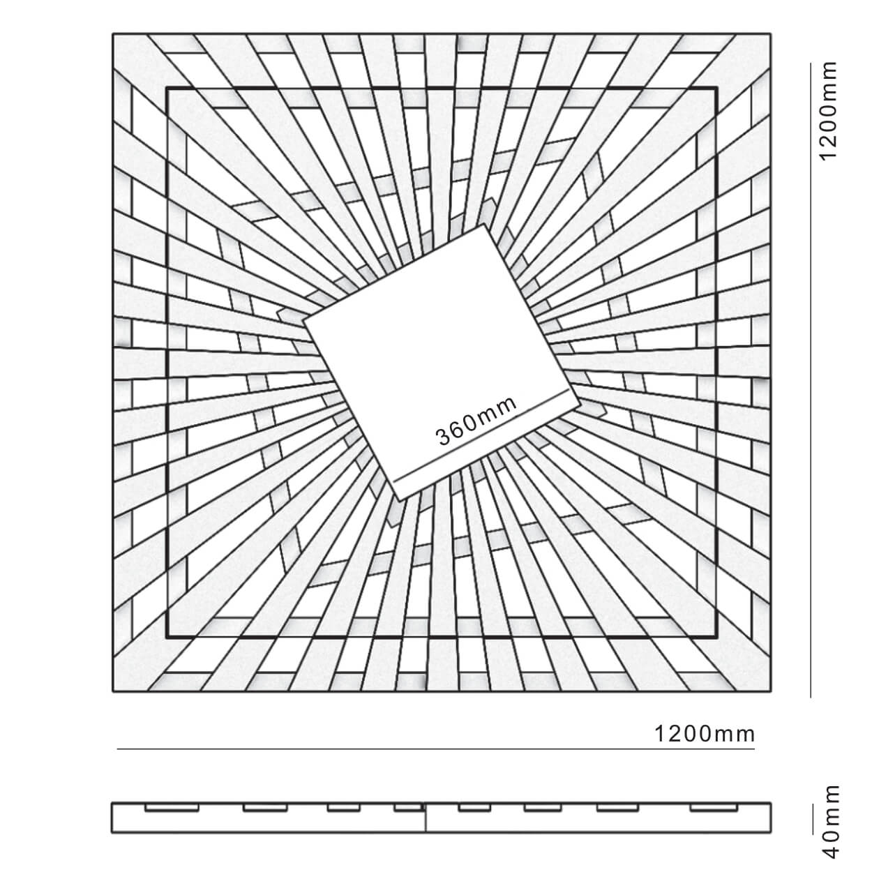 Приствольная решетка для дерева ZKING ATMOSPHERE 1.2х1.2м Черная в Белгороде фото