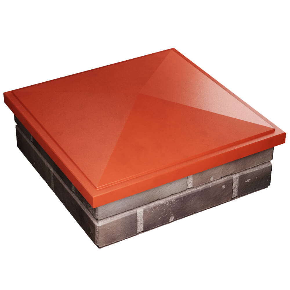 Колпак Zking БонаМоно Красный на столб 2х2 кирпича (515х515, 530х530мм) в Белгороде фото