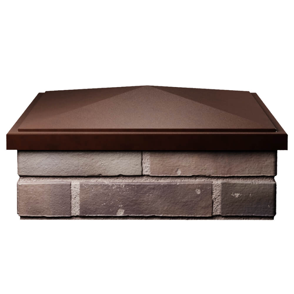 Колпак Zking БонаМоно Коричневый на столб 2х2 кирпича (515х515, 530х530мм) Белгород фото