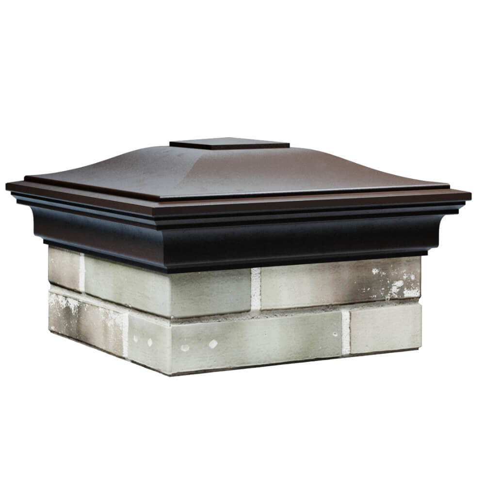 Колпак Zking Монблан Коричневый на столб 1.5х1.5 кирпича (385х385мм) в Белгороде фото