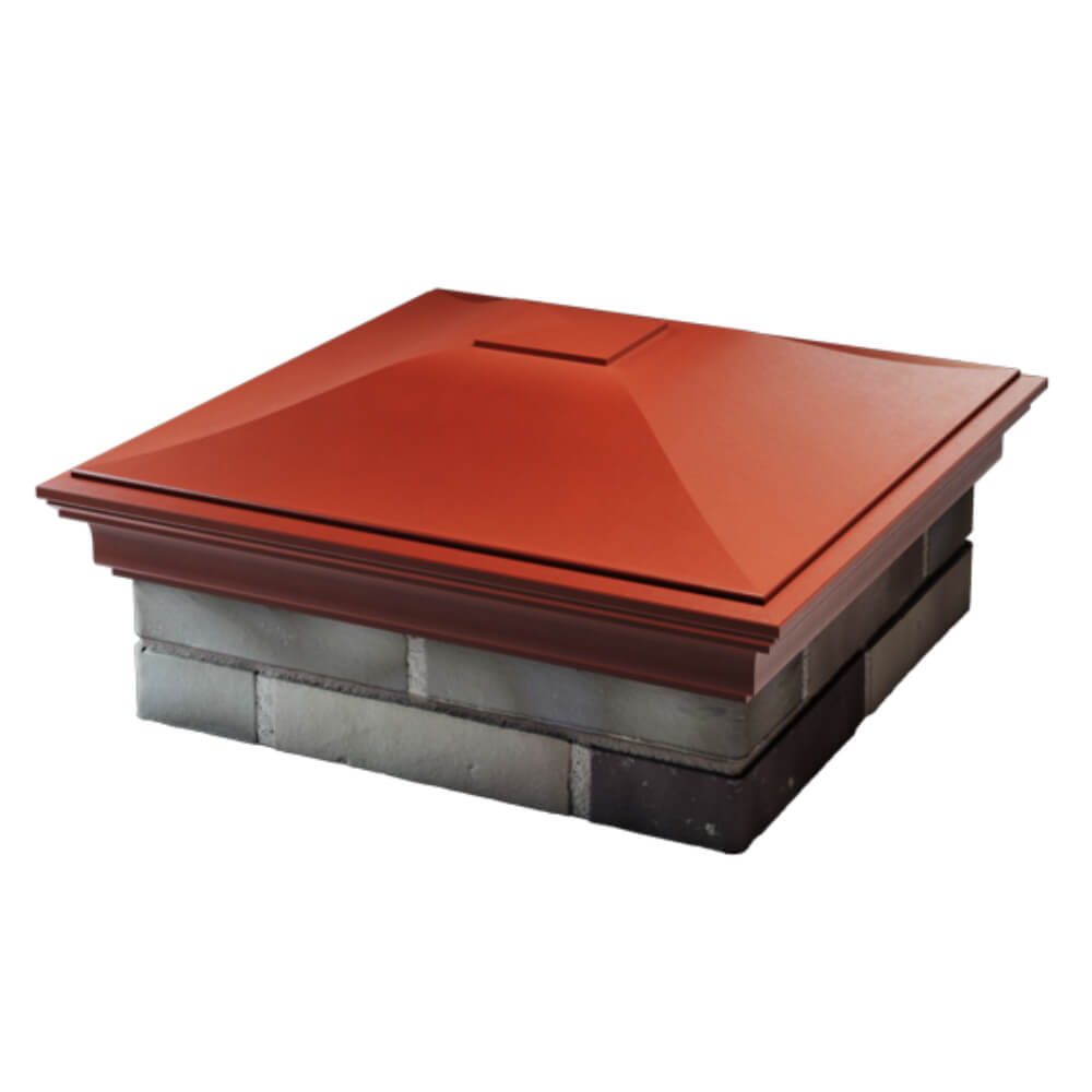 Колпак Zking Монблан Красный на столб 2х2 кирпича (515х515мм) в Белгороде фото