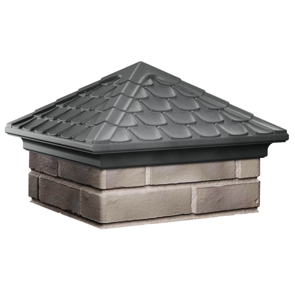 Колпак Zking Эльбрус Серый на столб 1.5х1.5 кирпича (385х385мм) в Белгороде фото