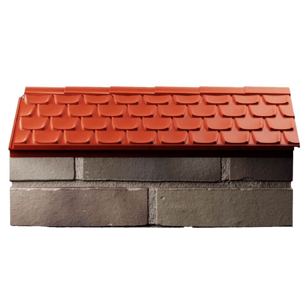 Парапет Zking Эльбрус Красный с посадкой на 1 кирпич (255мм) в Белгороде фото