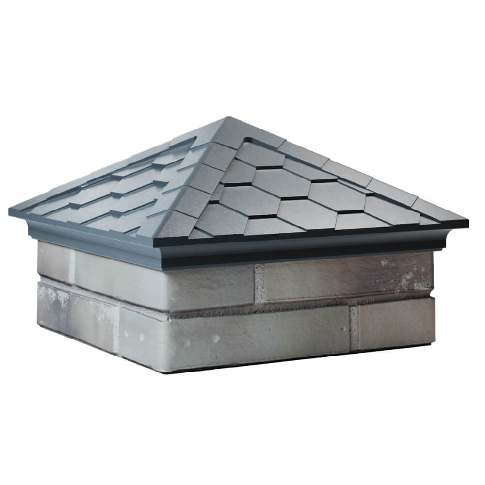 Колпак Zking Эверест Серый на столб 1.5х1.5 кирпича (390х390мм) в Белгороде фото