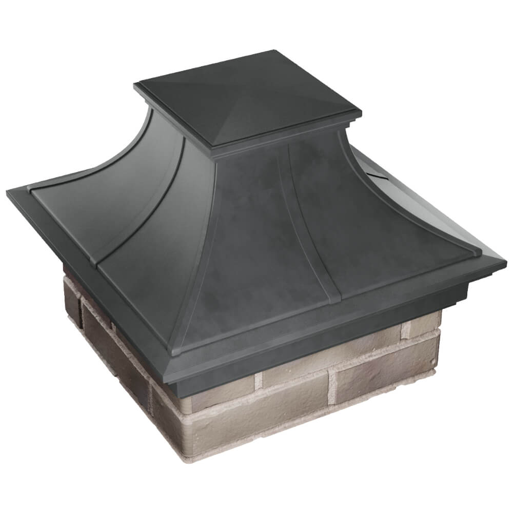 Колпак Zking Монблан Премиум Серый на столб 1.5х1.5 кирпича (385х385мм) в Белгороде фото